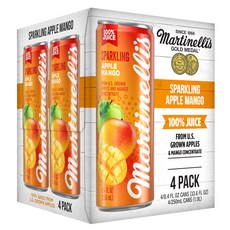 Martinelli's 氣泡蘋果汁&芒果汁, 4個, 250ml