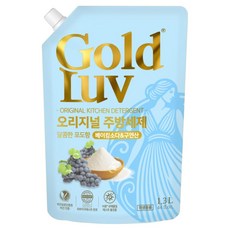 GoldLuv 原味小蘇打檸檬酸廚房清潔劑 葡萄香 補充包, 1個, 1.3L