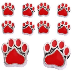 물건파는남자 DIY 고양이 발톱 대구멍 비즈 팔찌/목걸이용, 레드, 10개