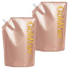 GoldLuv 衣物柔軟精 玫瑰粉補充包, 2個, 2.3L