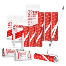 LIVENS 寵物紅色款斜切立式除塵滾筒22p全套, 1套