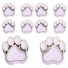 물건파는남자 DIY 고양이 발톱 대구멍 비즈 팔찌/목걸이용, 화이트, 10개