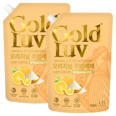골드럽 오리지널 베이킹소다 구연산 주방세제 오렌지향 리필, 2개, 1.3L