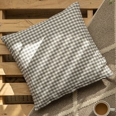 데코뷰 멜란체크 방석 커버, 그레이