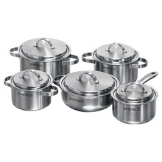 Kitchen-Art 電磁爐用304不鏽鋼五層鍋具5件組