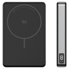 스마텍 QI2.2 25W 난연 기내반입 여행용 맥세이프 보조배터리 10000mAh C타입, 블랙, STPB-QIT10