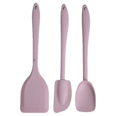 소노리떼 실리콘 조리도구 3종, 1개, 핑크, 스푼, 뒤집개, 주걱