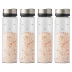 일상쏙 3구 유리 밀페 양념통, 300ml, 4개