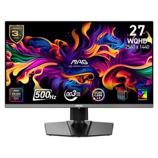 MSI 微星 MAG 26.5" 電競 顯示器 QD-OLED MAG 272QP QD-OLED X50 2K 500Hz 0.03ms 2560 x 1440 3年保固