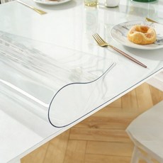 로지엘라 두꺼운 PVC 방수 식탁보, 투명, 1개, 1.5mm x 80cm x 120cm