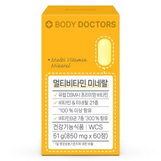 Body Doctors 綜合維他命礦物質, 60錠, 1個