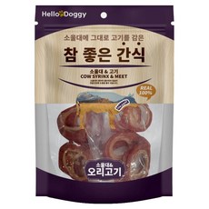 헬로도기 강아지 소울대 수제간식, 오리고기, 80g, 1개