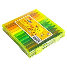 동아 노랑병아리 손에 묻지 않는 색연필, 2개, 12색