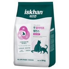 이즈칸 캣 올라이프 밸런스 기능성 사료, 10kg, 1개, 헤어볼+장건강