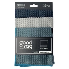 SADOMAIN 仙德曼 歐式生活優纖抹布 切削除油抹布 藍色 3件組 TA131, 1套