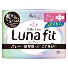 elleair 艾黎艾爾 elis 愛麗思 LunaFit 極緞棉衛生棉 超薄款 23cm, 1個, 20片, 日用