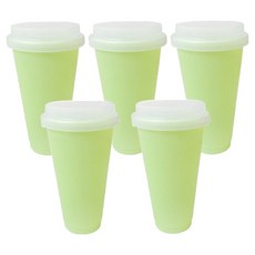 리빙홈 다회용 콜드컵 라임 709ml, 5개, 1개입