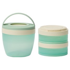 이지앤프리 프레시타워 과일샐러드 소분용기 250ml + 115ml 2p 세트, 민트, 1세트