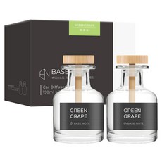 바이향 베이스노트 차량용 디퓨저 150ml, 2개, 청포도
