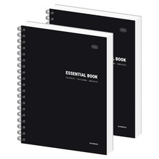 페이퍼릿 하드커버 노트 100매 100g, 블랙, 2개