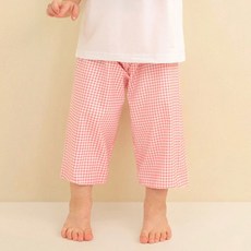 유니프랜드 체크 직물 8부 팬츠