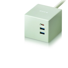 보코 USB C타입 초고속충전 1구 미니 큐브 멀티탭 PD30W, 1개, 아쿠아그린, 1.5m