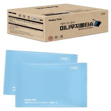 해피타임 냅킨 물티슈 미니무지블루 S43 600p, 1개