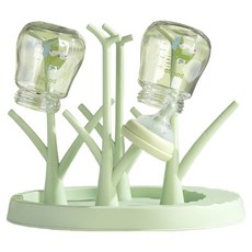 안녕베베 나무형 물빠짐 젖병 건조대, 02 그린, 단품