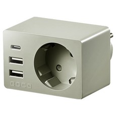 보코 미니원36 USB C타입 초고속 충전 PD36W 멀티탭 1구 BC-A116U36, 1개, 스톰그레이, 73mm