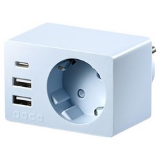보코 미니원36 USB C타입 초고속 충전 PD36W 멀티탭 1구 BC-A116U36, 1개, 모닝스카이, 73mm