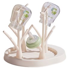 안녕베베 나무형 물빠짐 젖병 건조대, 01 베이지, 단품