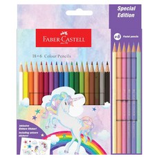 FABER-CASTELL 輝柏 獨角獸紙筒色鉛筆, 1個, 24色