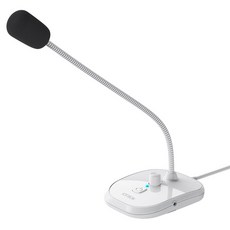 조이트론 방송용 녹음용 USB 스탠드 게이밍 구즈넥 마이크, GM20U, 화이트