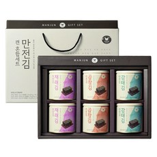 만전김 캔 김 재래 + 감태 + 곱창 혼합 세트, 1세트