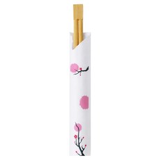 블룸엣홈 일식한식 도시락용 고급형 젓가락 반포장 벚꽃 21cm, 50개, 1개입