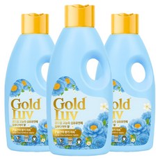 GoldLuv 高濃縮纖維柔軟精 藍鑽 瓶裝, 3個, 1.1L