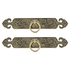Monespaces 復古傳統傢俱把手 單孔 大 2入 + 螺絲 2入 組 5105