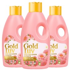 GoldLuv 高濃縮纖維柔軟精 粉紅香草 瓶裝, 3個, 1.1L