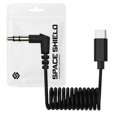 스페이스쉴드 DJI 오즈모 액션 6 호환 USB-C to 3.5mm TRS 외장 마이크 연결 케이블, 1개