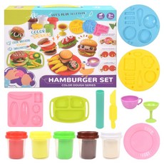 오즈토이 냠냠스튜디오 컬러 도우 클레이 세트 600g 5834-a, 햄버거, 1세트