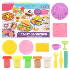 오즈토이 냠냠스튜디오 컬러 도우 클레이 세트 600g 5835-a, 샌드위치, 1세트