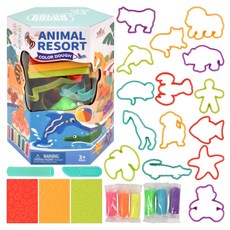 YIQIS 헥사큐브 컬러 도우 클레이 세트 320g 8683, 동물원, 1세트