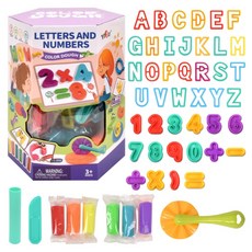 YIQIS 헥사큐브 컬러 도우 클레이 세트 320g 8684, 숫자 알파벳, 1세트