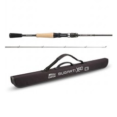 아부가르시아 부가레티 X40 투피스모델 6102MH 배스 다용도낚시대, 블랙 + 실버