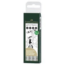 파버카스텔 에코피그먼트펜 B 4종 세트, 블랙, 1세트