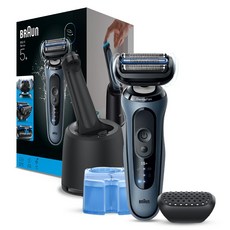 BRAUN 시리즈 5+ 스킨쉴드 전기면도기, 라이트 블루, 53-A70000cc