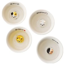 이플스토리 고양이 도자기 핸드메이드 소주잔 4종 세트, 1세트, 화이트 1세트, 화이트
