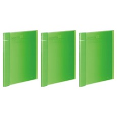 고쿠요 노비타 알파 24매 클리어파일 A4, 3개, 연두
