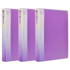 에코청운 에코케리올 80매 클리어파일 A4, 보라, 3개