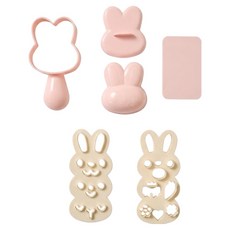 모던하우스 런치메이커스 형태 주먹밥틀 + 토끼 모양틀 세트, 혼합색상, 1세트